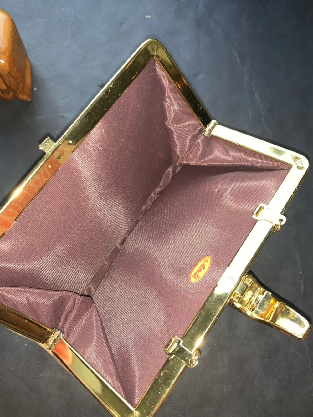 s l e e k :: Vintage Tan Convertible Evening Purse Clutch